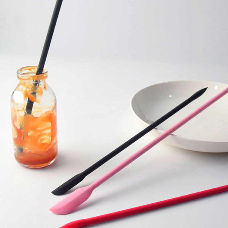 Kitchen Gadgets For Small Kitchens - Holaroom 3 個/6 個シリコンスパチュラ双頭スクープミニジャムスクレーパークリームバタースプーン小さな先端スパチュラキッチンガジェット