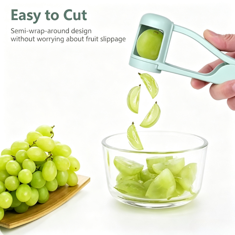 Kitchen Gadgets In China - トマトスライサーカッター グレープツール チェリーフルーツサラダスプリッター 幼児用アーティファクト 小型キッチンアクセサリー 赤ちゃん用カットガジェット