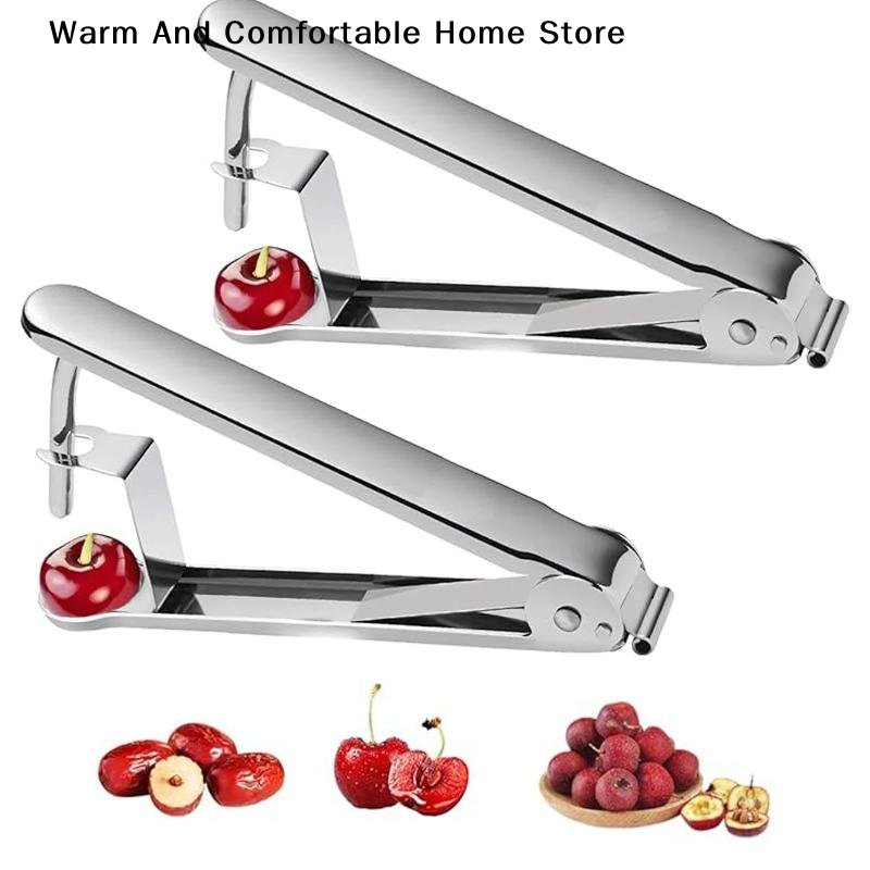 Kitchen Gadgets For Small Kitchens - 多機能ピットリムーバー、チェリー、サンザシ、レッドデーツ、オリーブ用、創造的な種抜きツール、家庭用小型キッチンガジェット