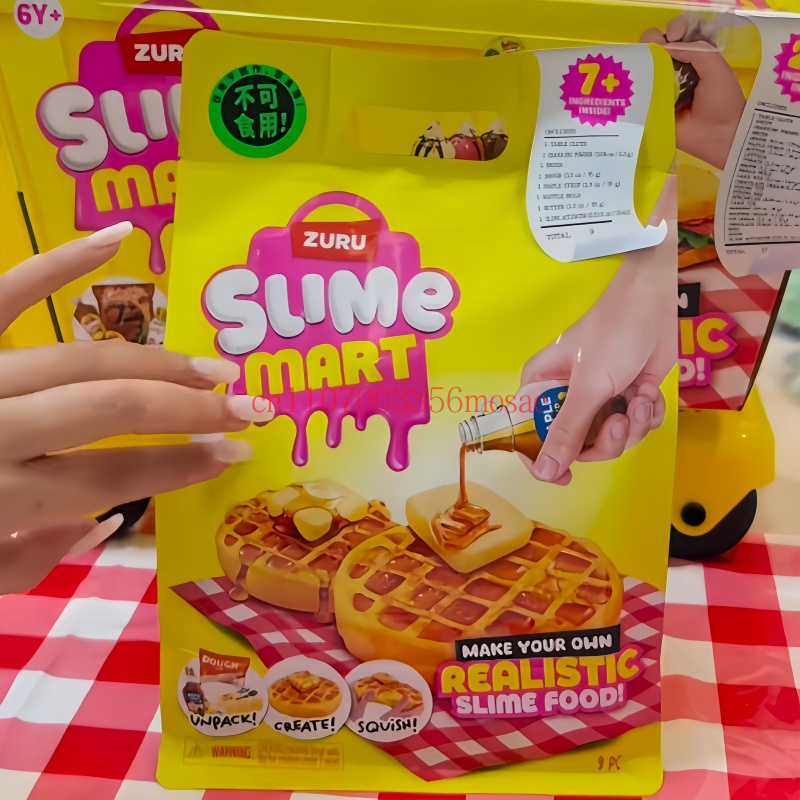 Kitchen Gadgets Kids - ZURU スライムマート ブラインドボックス ハンバーガー ピザシリーズ DIYリアルスライムフード