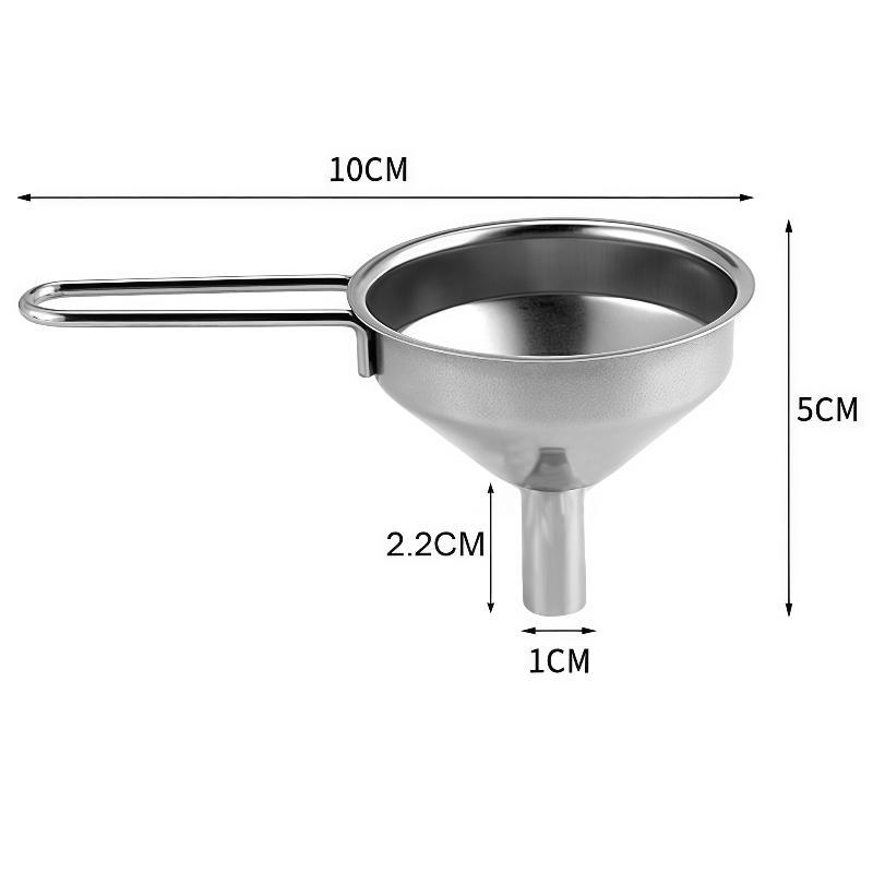 Kitchen Gadgets For Small Kitchens - ステンレス鋼製ハンドル付き漏斗 小型金属漏斗 ボトル充填用 酒 ワイン オイル