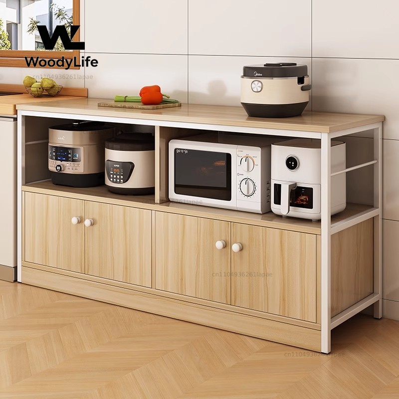 Kitchen Gadgets Cabinet - キッチン棚 床から天井までの電子レンジロッカー 壁一体型収納キャビネット 多機能キャビネット サイドキャビネット