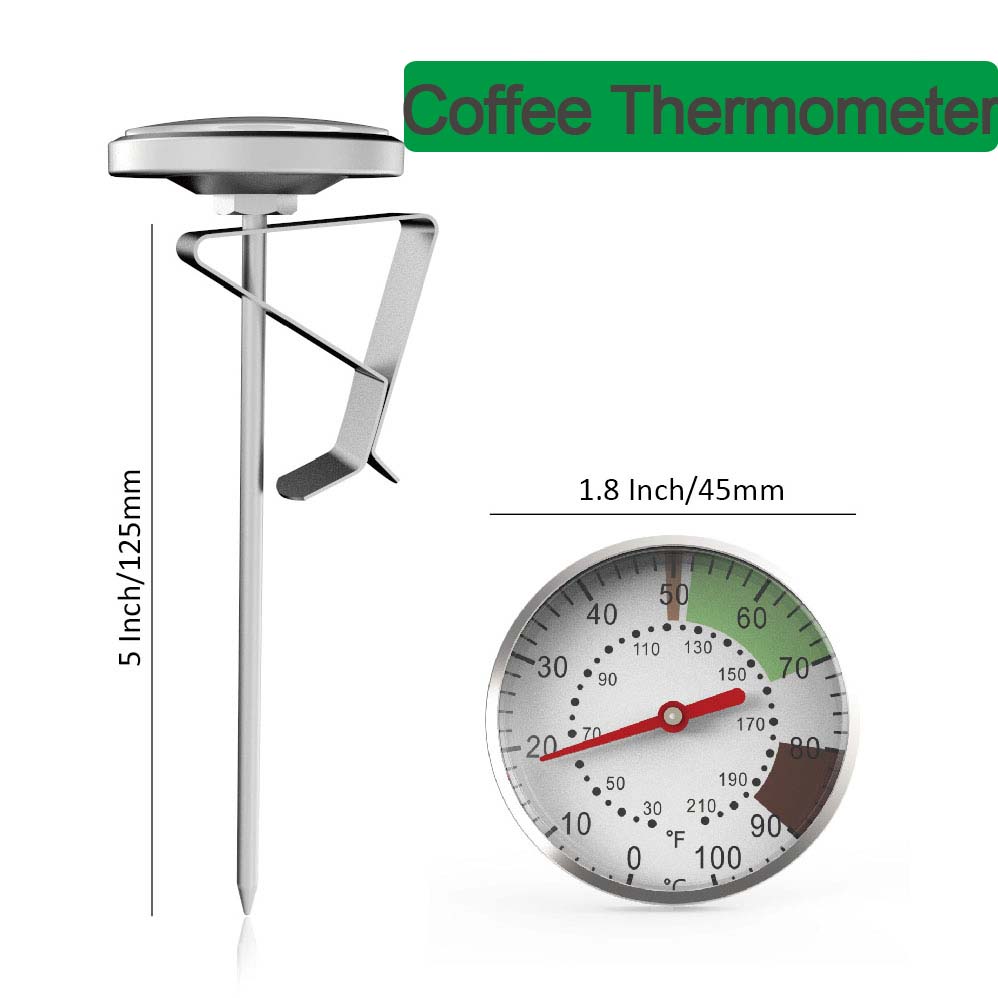 Kitchen Gadgets You Need - 0-100 ° C 食品温度計ステンレス鋼コーヒーミルク温度計調節可能なクランプキッチン食品調理ドリンクツールアクセサリー