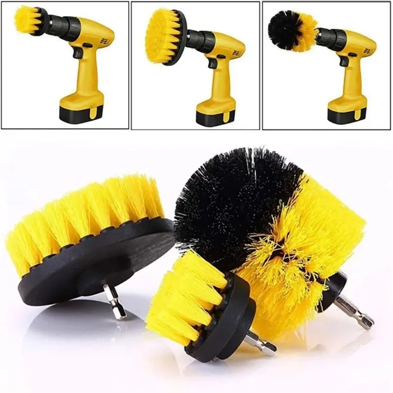 Kitchen Gadgets Set - 3個/セット ドリルブラシセット パワースクラバー 洗浄ブラシツールキット グラウト、床、浴槽、シャワー、タイル、浴室、キッチンの表面用