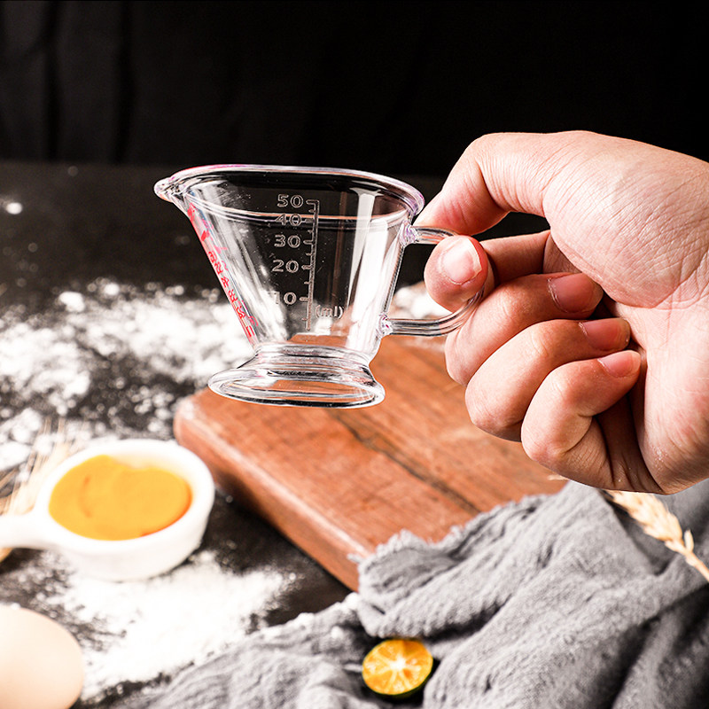 Kitchen Gadgets For Small Kitchens - ミニ計量カップ 目盛り付き 家庭用調味料カップ ハンドル付き 小型透明ベーキング計量カップ キッチンガジェット