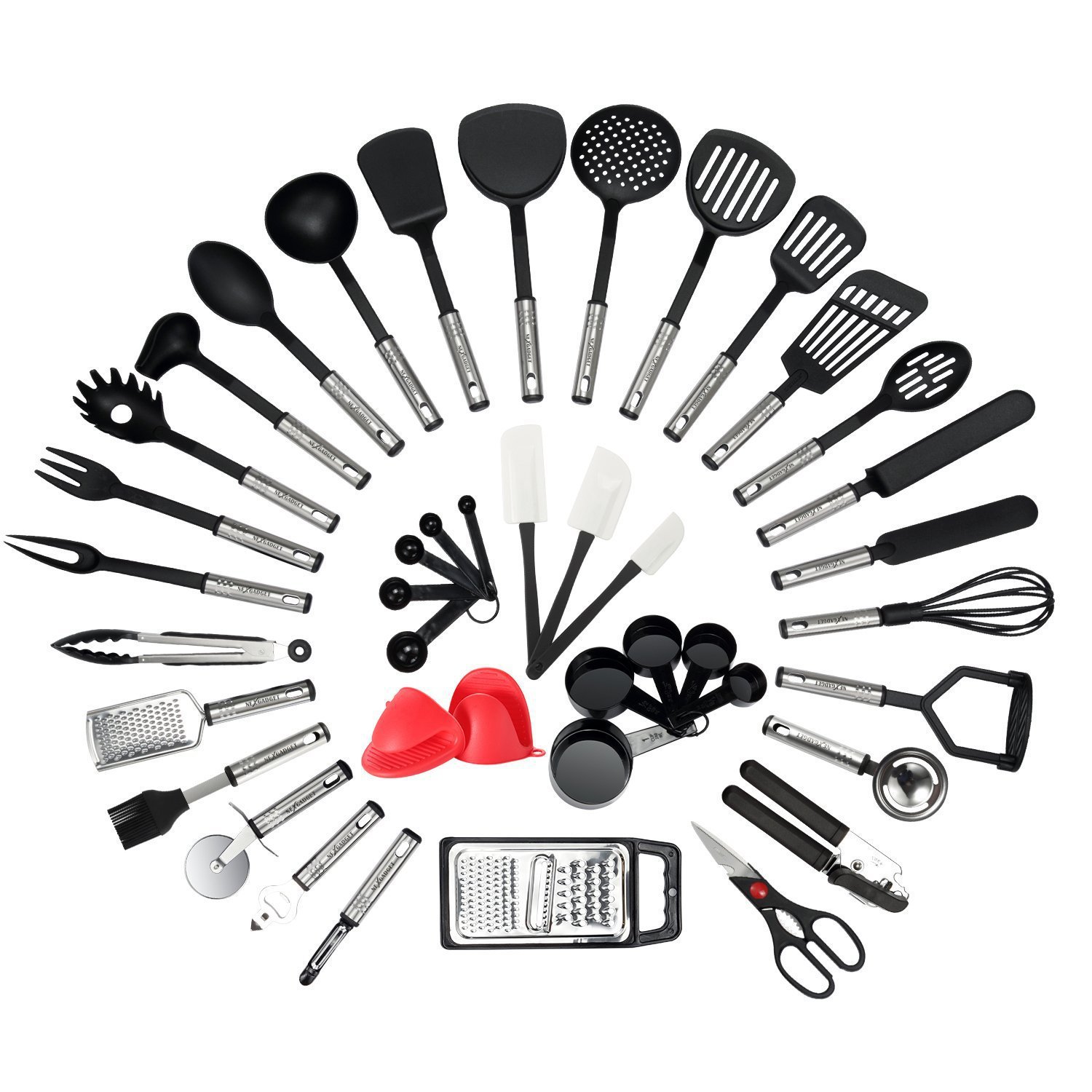 Kitchen Gadgets Set - ホットセール42点セット ノンスティック耐熱ナイロンステンレス製キッチン用品/調理器具/アクセサリー/調理ツール/キッチンツールセット