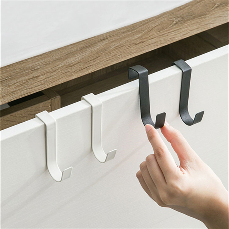 Kitchen Gadgets Cabinet - S字型金属製フック キャビネットドア用吊り下げラック キッチン用品収納オーガナイザー デスクシェルフ バスルームアクセサリー ガジェットホルダー