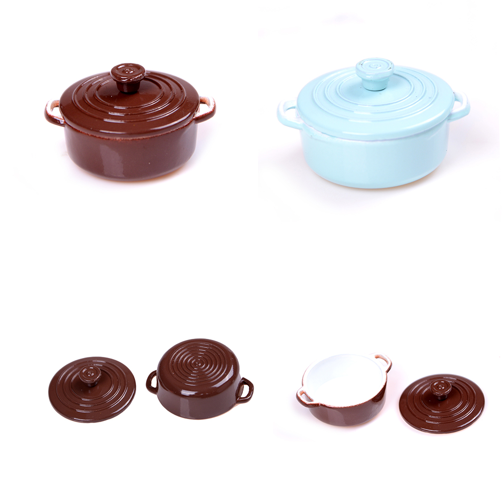 Kitchen Gadgets You Need - ドールハウス用ミニチュアキッチン用品,1:12スケール,蓋付きミニポット,ドールハウス用アクセサリー,キッチンおもちゃ