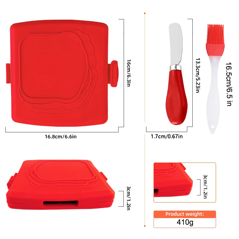 3パック食品グレードサンドイッチトースター、バターナイフとオ - Kitchen Gadgets Set のレビューと価格