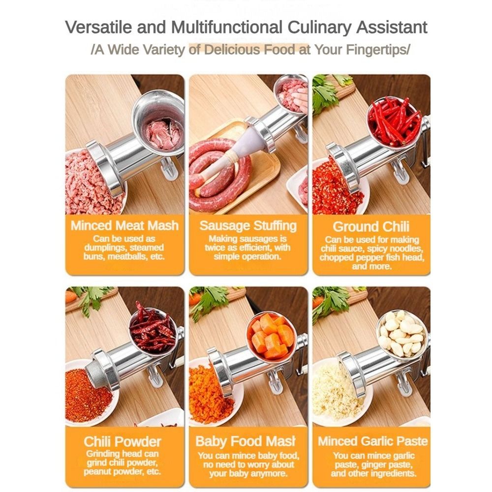 省スペース手動式ミートグラインダー、多機能ソーセージスタッフ - Kitchen Gadgets Mixer のレビューと価格