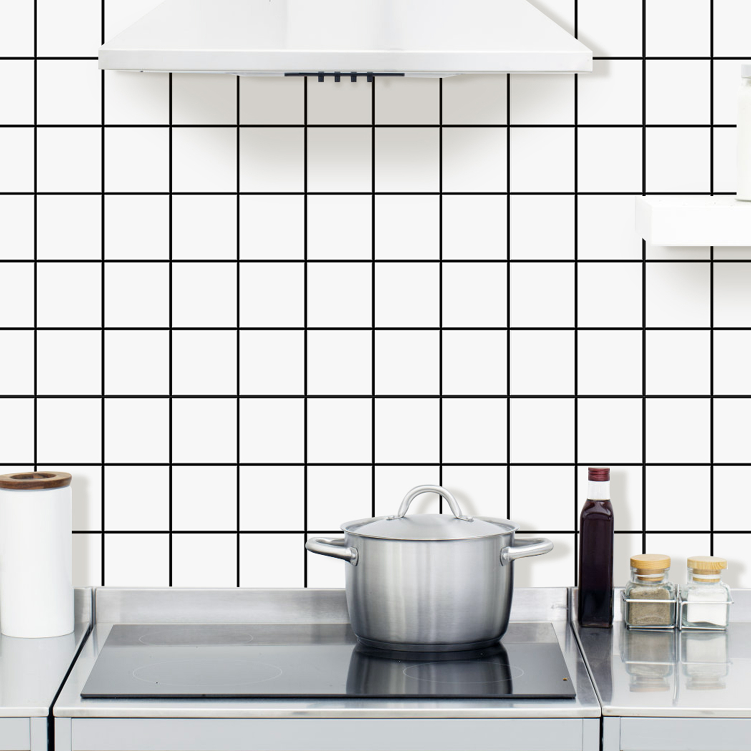 10 個プレミアム正方形壁タイルステッカー 1.6 ミリメー - Kitchen Gadgets Cabinet のレビューと価格