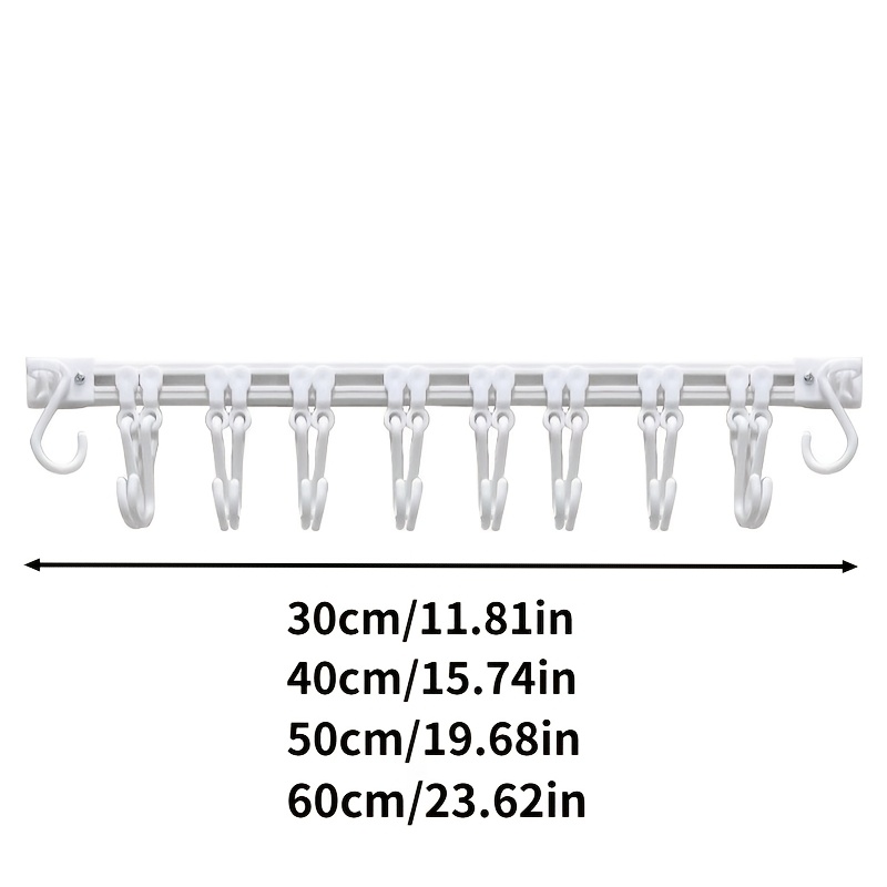 40cmドリル不要キッチン用品レールフック、多機能スライド式 - Kitchen Gadgets Cabinet のレビューと価格