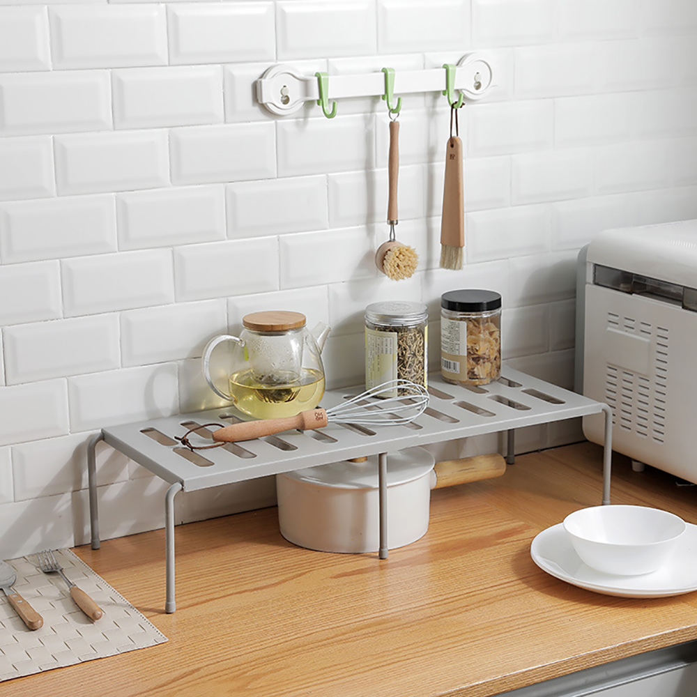 伸縮性靴収納棚キッチン調味料食器オーガナイザー拡張可能なラッ - Kitchen Gadgets Cabinet のレビューと価格