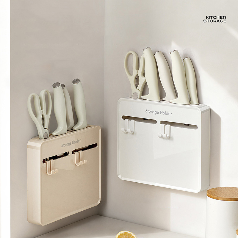 穴あけ不要のキッチンナイフホルダー、壁掛け式防塵耐久性のある - Kitchen Gadgets Cabinet のレビューと価格