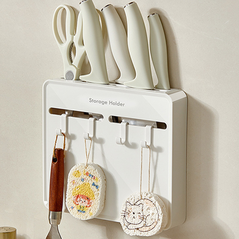 穴あけ不要のキッチンナイフホルダー、壁掛け式防塵耐久性のある - Kitchen Gadgets Cabinet のレビューと価格