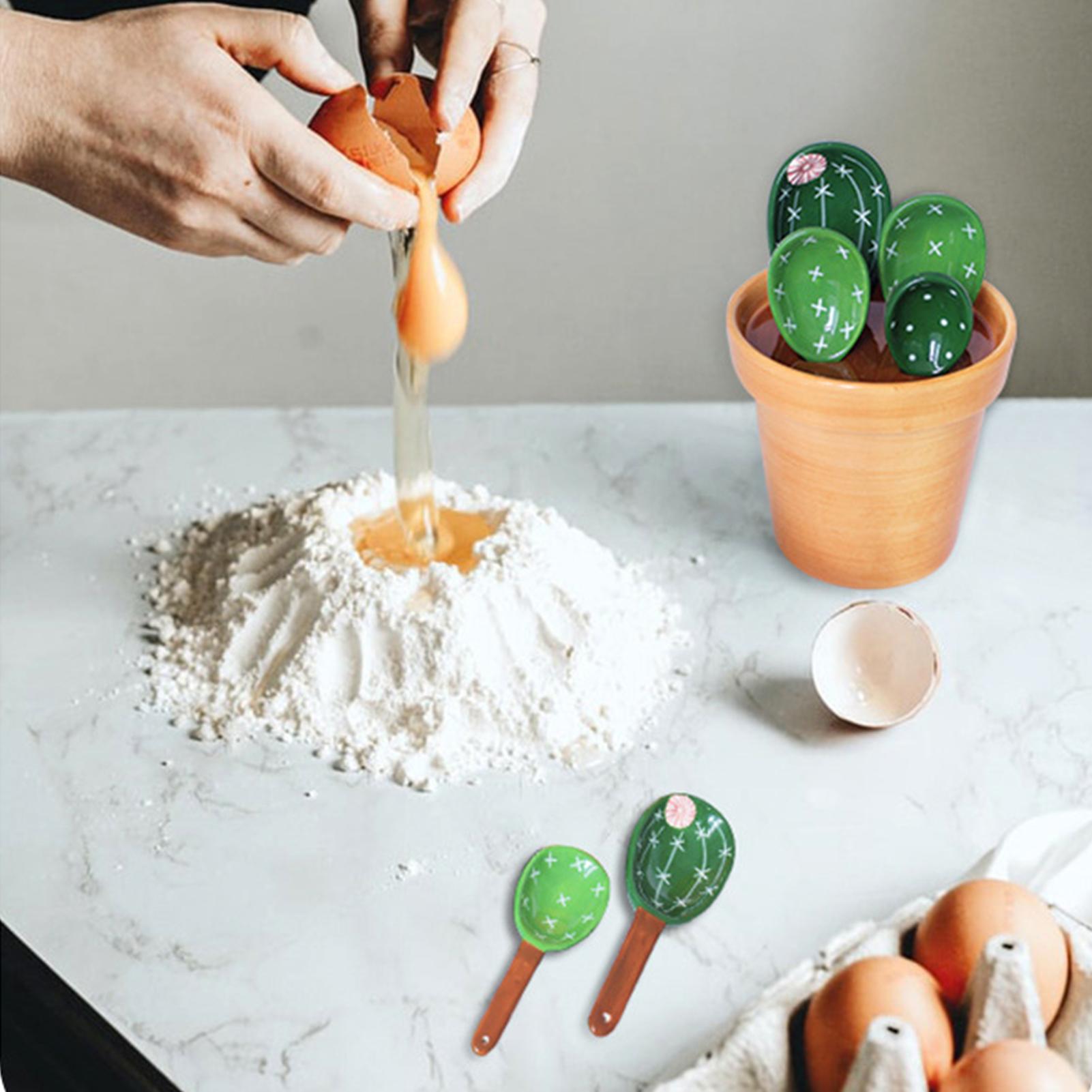 計量スプーンセット 4個入り セラミックサボテン型 収納付き - Kitchen Gadgets For Small Kitchens のレビューと価格