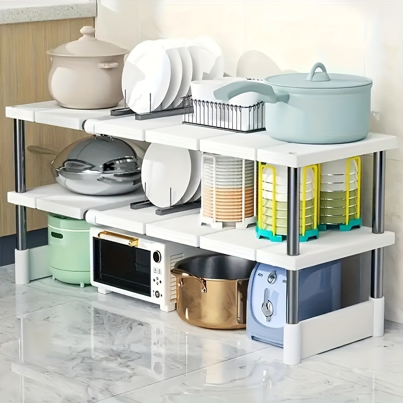 調節可能なシンク下収納ラック - ステンレス製多層省スペース - Kitchen Gadgets Cabinet のレビューと価格
