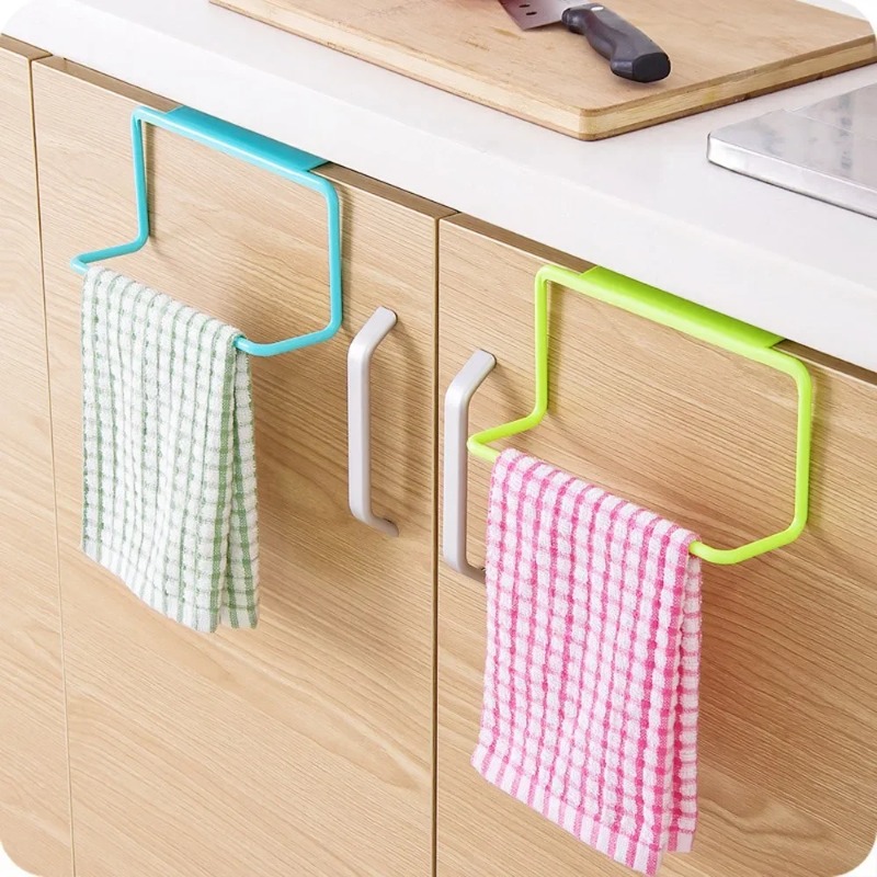 1PC プラスチック吊り下げホルダータオルラック多機能食器棚 - Kitchen Gadgets Cabinet のレビューと価格
