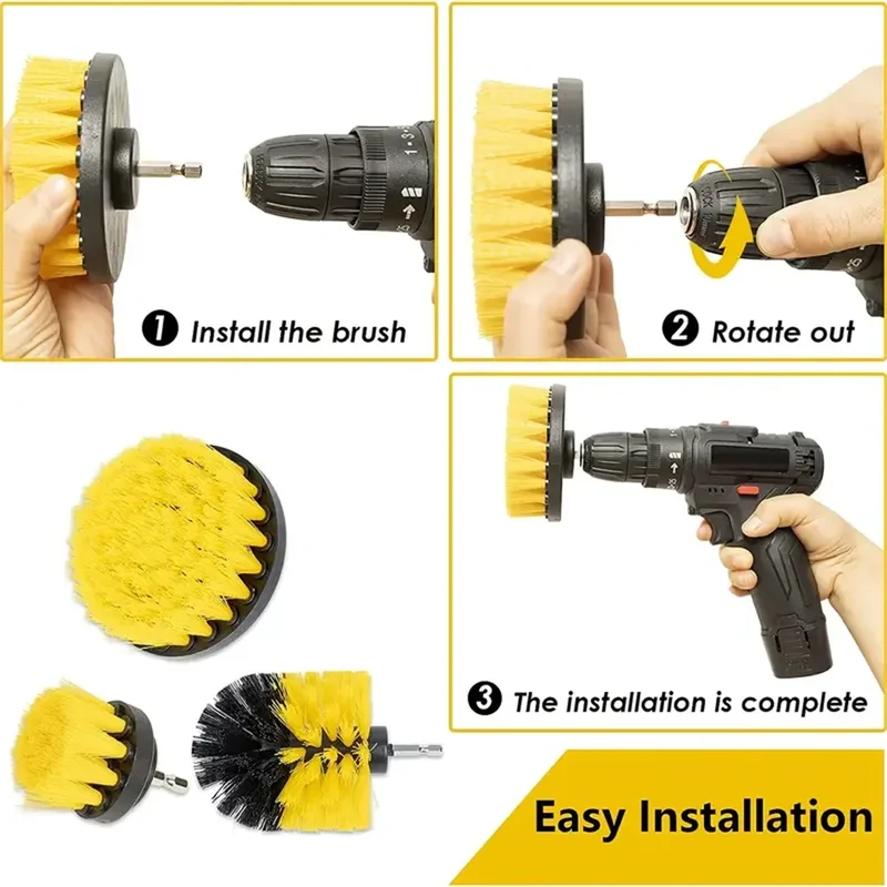 3個/セット ドリルブラシセット パワースクラバー 洗浄ブラ - Kitchen Gadgets Set のレビューと価格