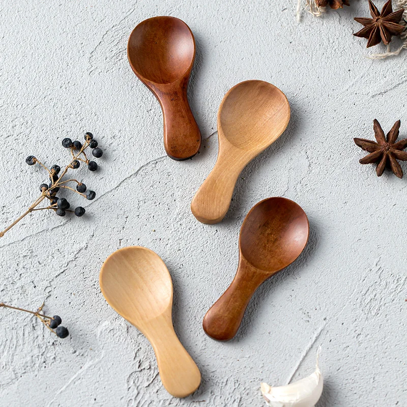 小さな木製のスプーン,小さなキッチンアクセサリー,砂糖スプー - Kitchen Gadgets Kids のレビューと価格