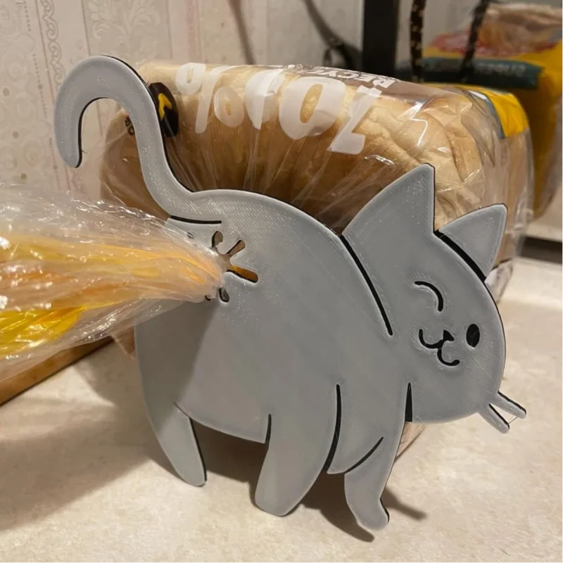 クリエイティブな3Dプリント猫のお尻型パンクリップ、面白いノ - Kitchen Gadgets Kids のレビューと価格