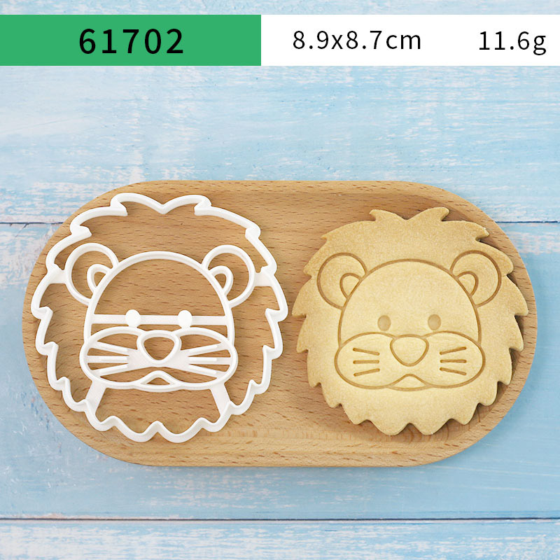 4個入り動物型クッキーカッターセット 3Dキュートなライオン - Kitchen Gadgets Set のレビューと価格