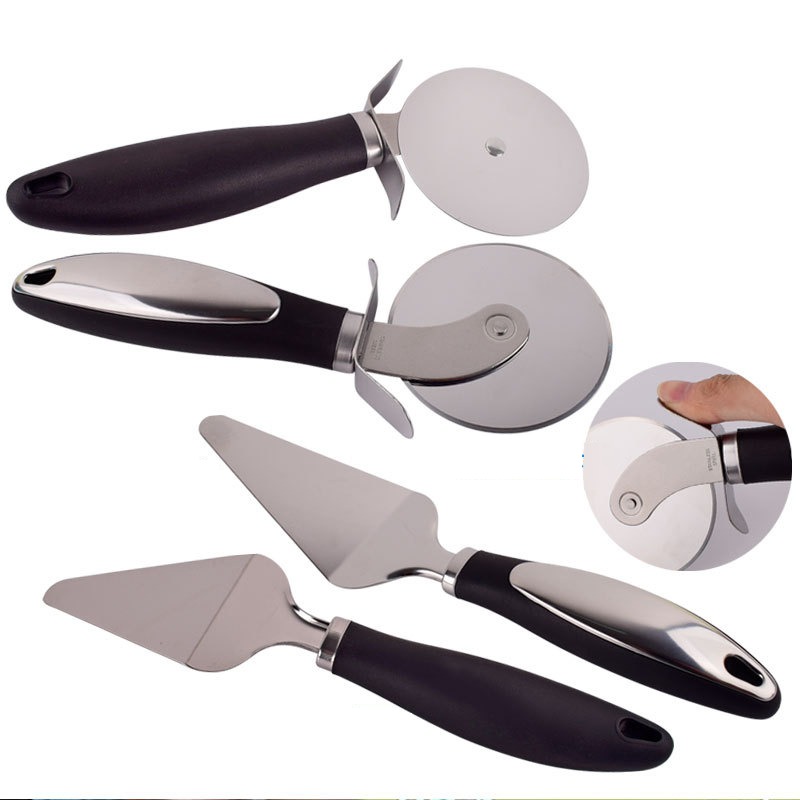 ステンレス製ピザホイールカッター チーズシャベル スパチュラ - Kitchen Gadgets In China のレビューと価格