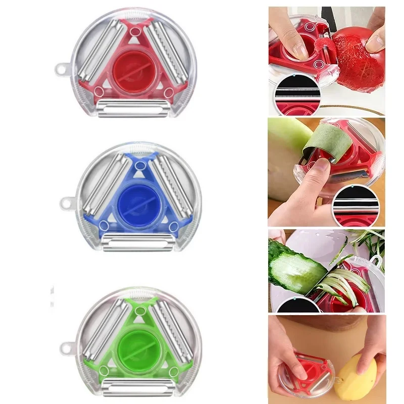 1PCトリオピーラーセット野菜ピーラースライサーシュレッダー - Kitchen Gadgets Set のレビューと価格