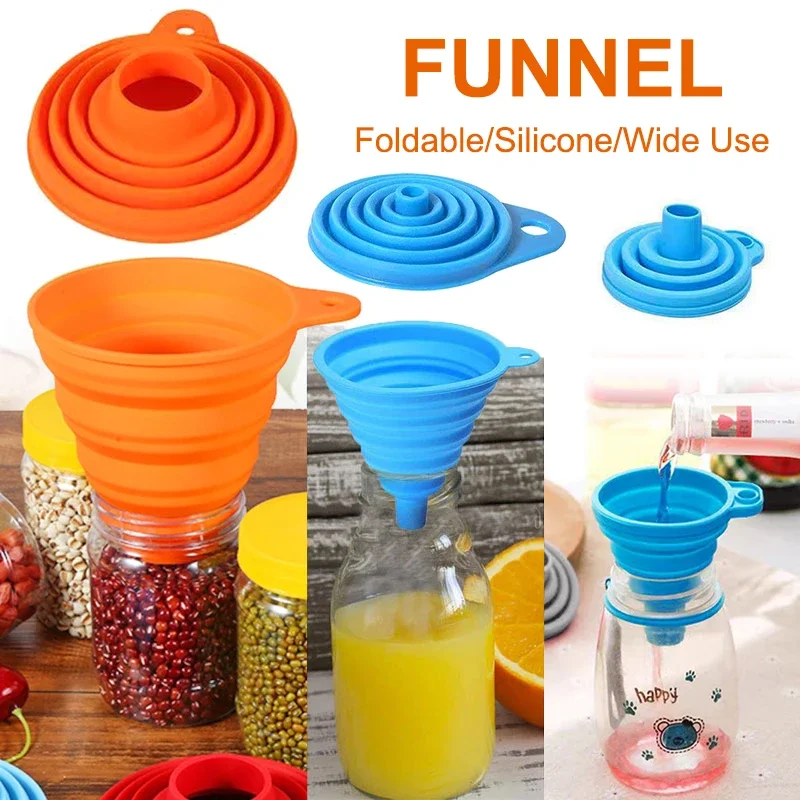 1/4 個シリコン折りたたみ式漏斗折りたたみ式キッチンロング - Kitchen Gadgets For Small Kitchens のレビューと価格