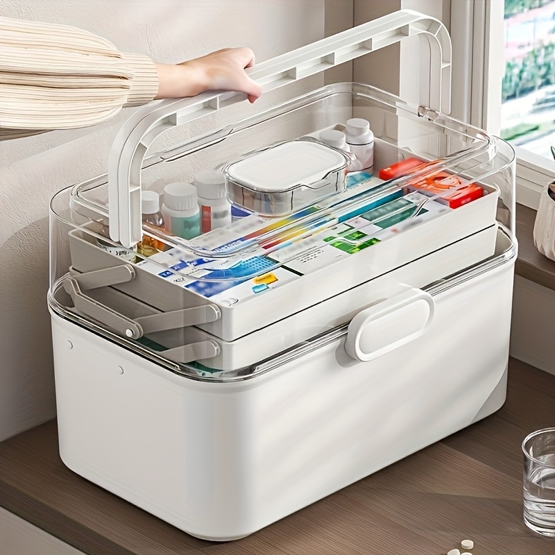 大容量透明蓋付き薬収納ボックス/ディスペンサーボックス -  - Kitchen Gadgets Cabinet のレビューと価格