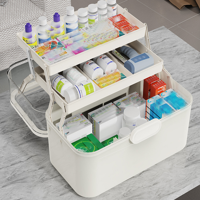 大容量透明蓋付き薬収納ボックス/ディスペンサーボックス -  - Kitchen Gadgets Cabinet のレビューと価格