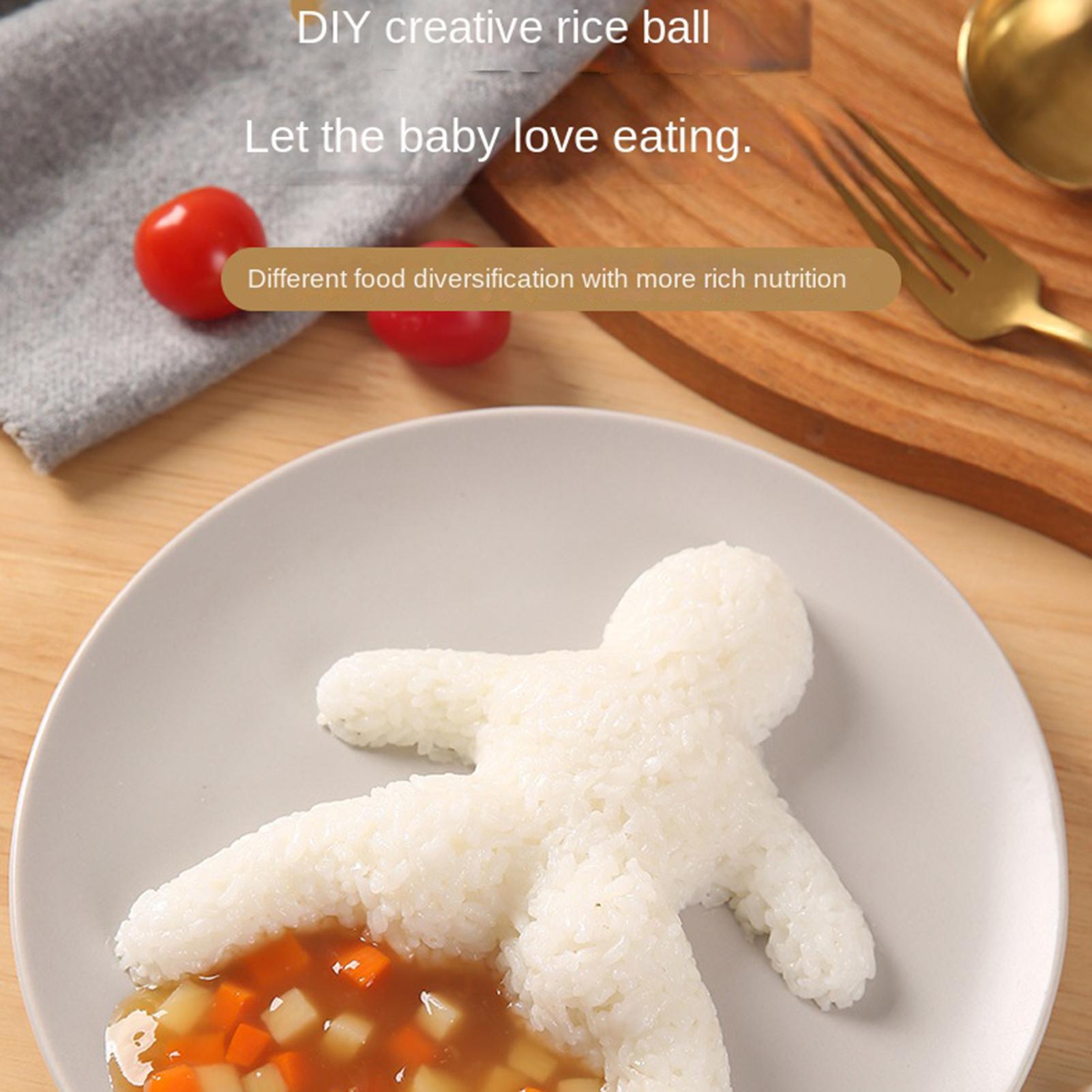 かわいいミニおにぎりメーカー型 人型 ノンスティックPP寿司 - Kitchen Gadgets Kids のレビューと価格