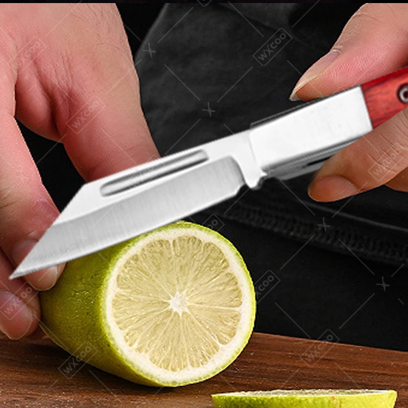 ステンレス鋼ポケットナイフ ローズウッドハンドル フルーツナ - Kitchen Gadgets You Need のレビューと価格