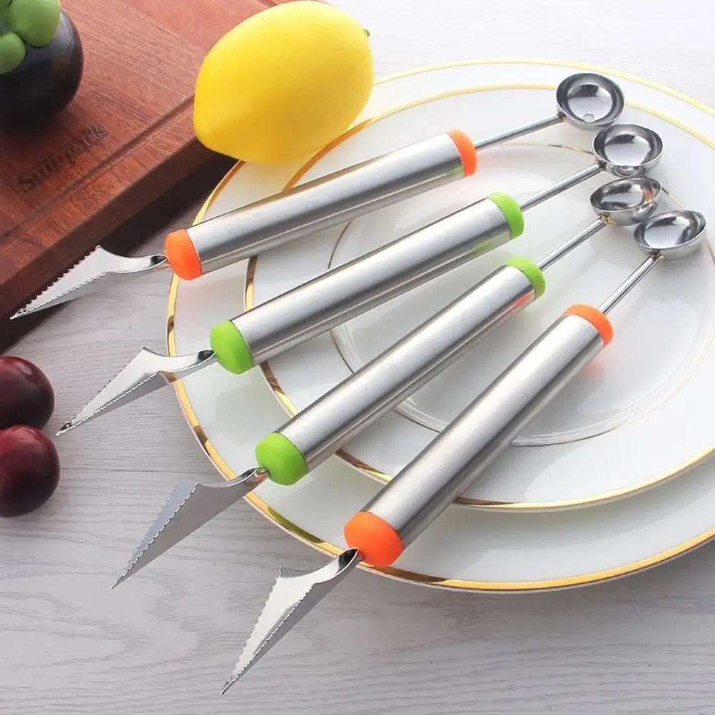 フルーツ盛り合わせ彫刻ナイフメロンボーラースプーンアイスクリ - Kitchen Gadgets In China のレビューと価格