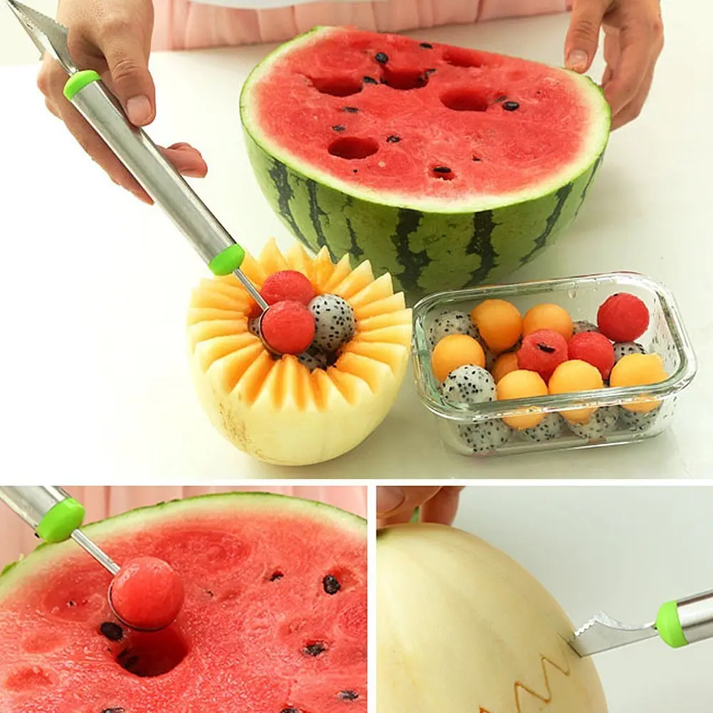 フルーツ盛り合わせ彫刻ナイフメロンボーラースプーンアイスクリ - Kitchen Gadgets In China のレビューと価格