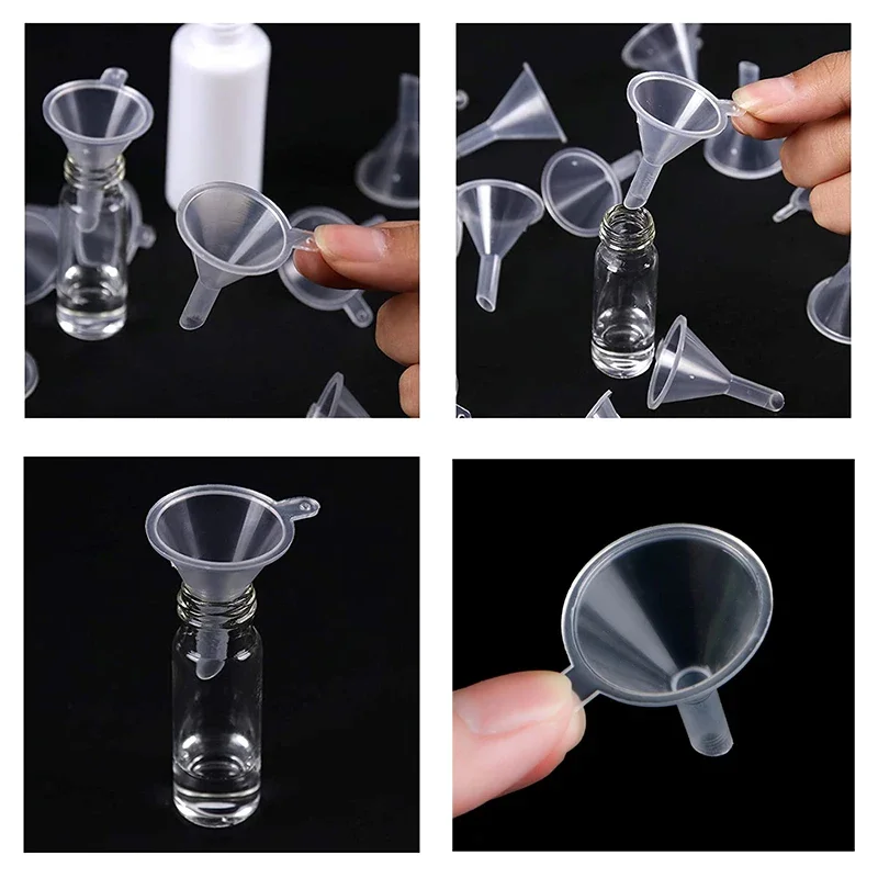 100 ピース/ロットプラスチック小さな漏斗香水ミニ液体オイ - Kitchen Gadgets For Small Kitchens のレビューと価格