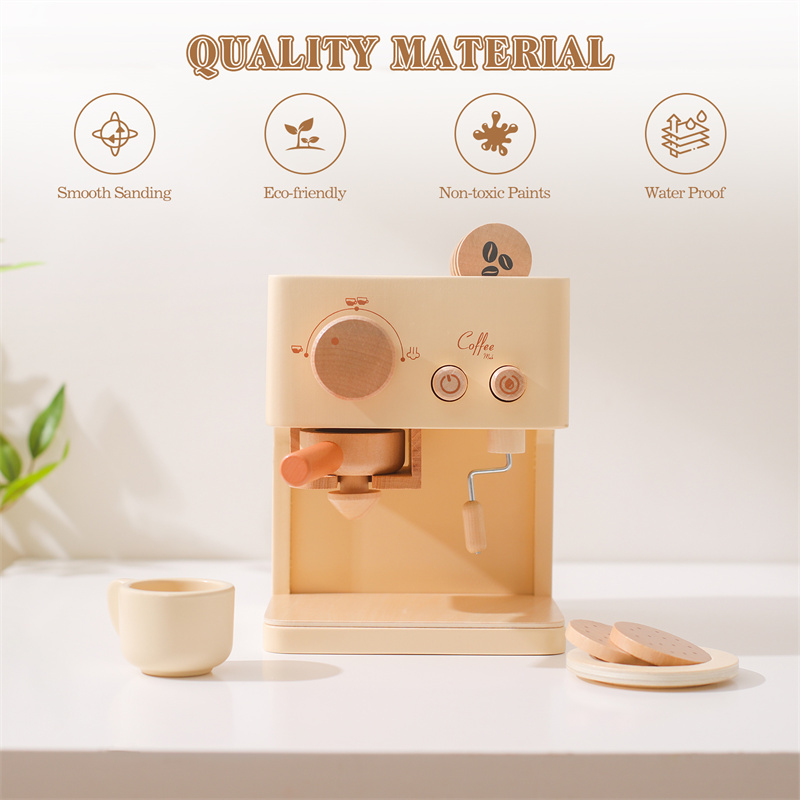 子供木製モンテッソーリおもちゃセット子供コーヒーマシンキッチ - Kitchen Gadgets Kids のレビューと価格