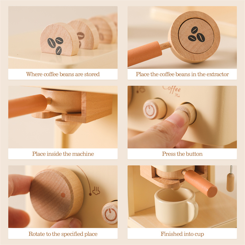 子供木製モンテッソーリおもちゃセット子供コーヒーマシンキッチ - Kitchen Gadgets Kids のレビューと価格